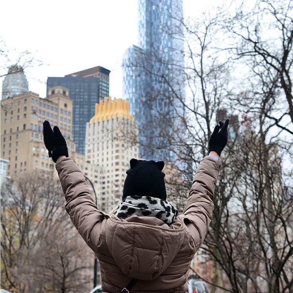 Tan Mid-Length Puffer Jacket - image 1